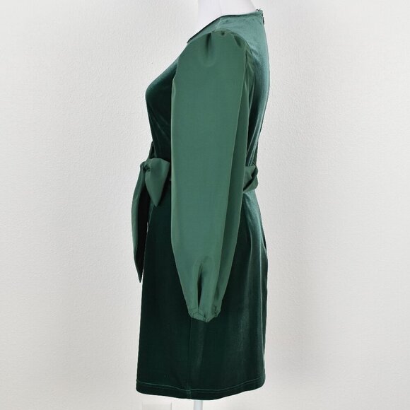 LDT Hannah Velvet Tie Front Bow Dress NEW - 6 - Picture 6 of 11